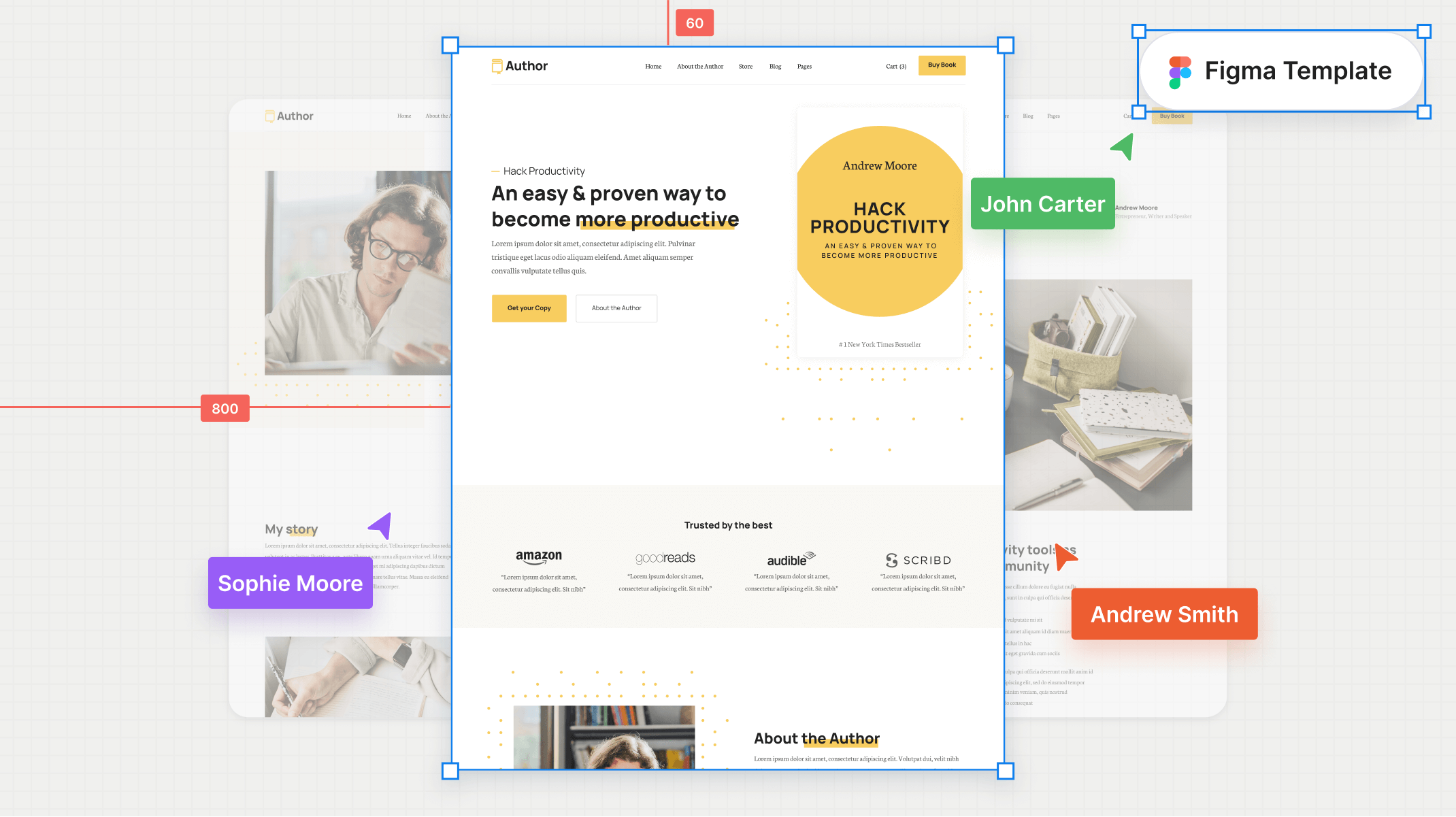 Author – Book Figma Template – Free Figma Resource – Free Figma ...